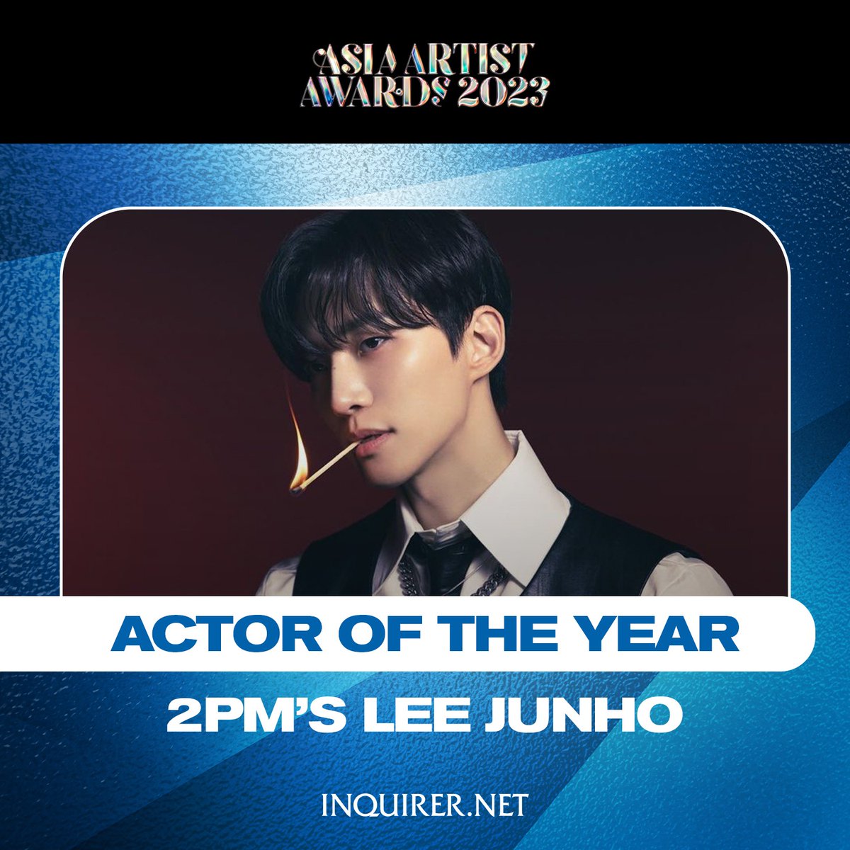 inquirerdotnet's tweet photo. 2PM's Lee Jun-ho wins Actor of the Year at the Asia Artist Awards 2023! #AAA2023inPH

· For more #AAA2023 updates, visit https://t.co/Rfl5wSXPnq https://t.co/UsAtXD0HAl