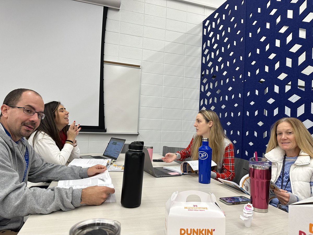 What a great way to start the morning! Our <a href="/MaplePlaceMS/">Maple Place Middle School</a> book club met to discuss cognitive engagement strategies! #chargingahead