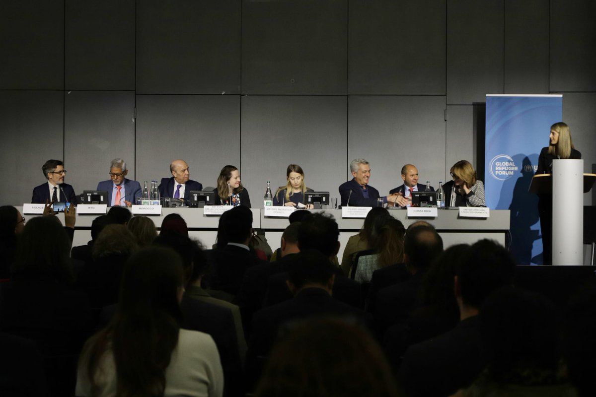uclg_org's tweet photo. ✨At the High-Level Event on Synergies between Compacts of #RefugeeForum @UCLG_Saiz and @ToriVZanuso defended the pioneering role of cities and territories in providing solutions that protect all, regardless of status🕊️ #Listen2Cities #LRGDay https://t.co/H8zqJJZSVL