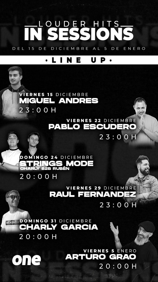 ¡¡ARRANCAN LAS NAVIDADES EN <a href="/onefm_es/">ONE FM</a> y en <a href="/LouderHits/">Louder Hits FM</a>!! 🎄🎅🎁✨️

Desde mañana viernes 15 de diciembre y hasta el próximo viernes 5 de enero, tenemos un especial #XmasInSessionsByLouderHits con 6 invitados de auténtico lujo 😱🤩

¿Te lo vas a perder?