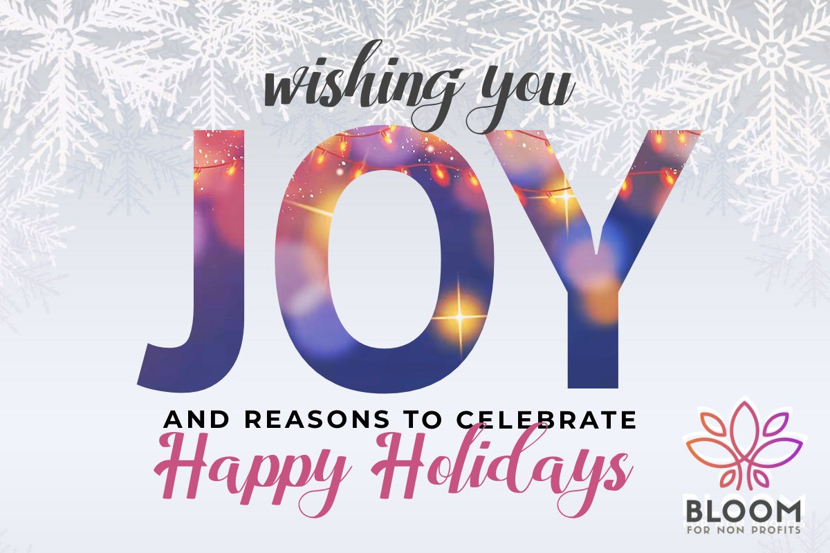 amelanso's tweet photo. All the best for your holiday celebrations, may you jingle all the way. #bloomfornonprofits https://t.co/5zoZMJ06jR