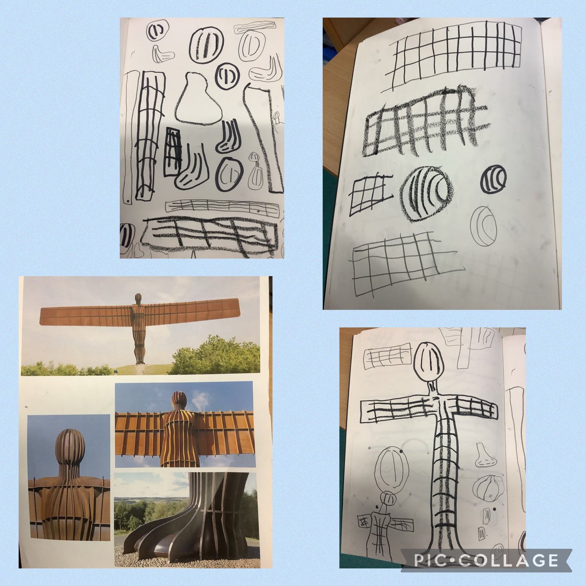 Year 2 have been looking at the Angel of the North and recording observations in their sketch books @FallaParkSchool @Miss_Carr_Falla @MrsMcMillanFP