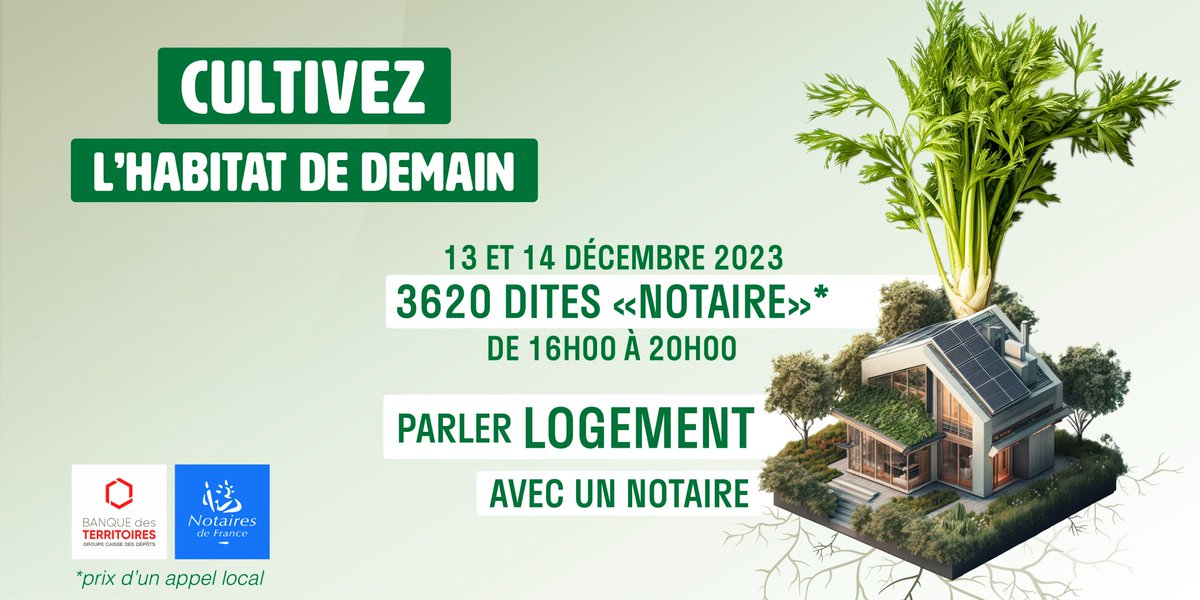 Les #notaires de la Cour d'Appel de Toulouse participent à l'opération #4JoursduLogement !
Achat, vente, location ou encore  rénovation énergétique de votre bien, appelez le 3620 dites 'notaire' de 16h à 20h.

#logement #immobilier #NotairesdeFrance