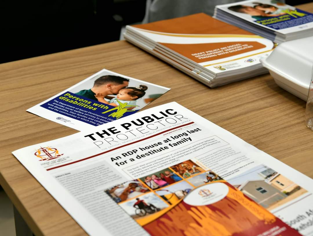 PublicProtector's tweet photo. #PPSA Reports and other materials, will also be printed in the specific formats to ensure that they were easily accessible to those with limited capabilities. #Accountability #Integrity #Responsiveness #Maladministration #UndueDelay #ServiceDelivery #Gcaleka #Accessibility https://t.co/eXQrJrNiOp