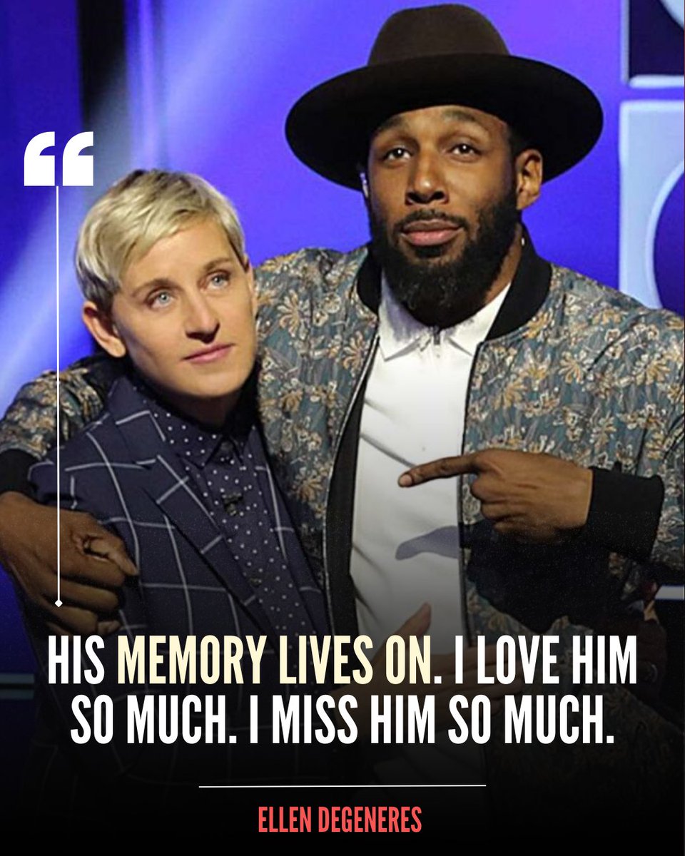 Ellen DeGeneres posted a heartfelt video reflecting on her relationship with Stephen “tWitch” Boss on the first anniversary of his death.💫

#stephentWitchboss #stephenboss #twitch #ellendegeneres #theellenshow #restinpeace