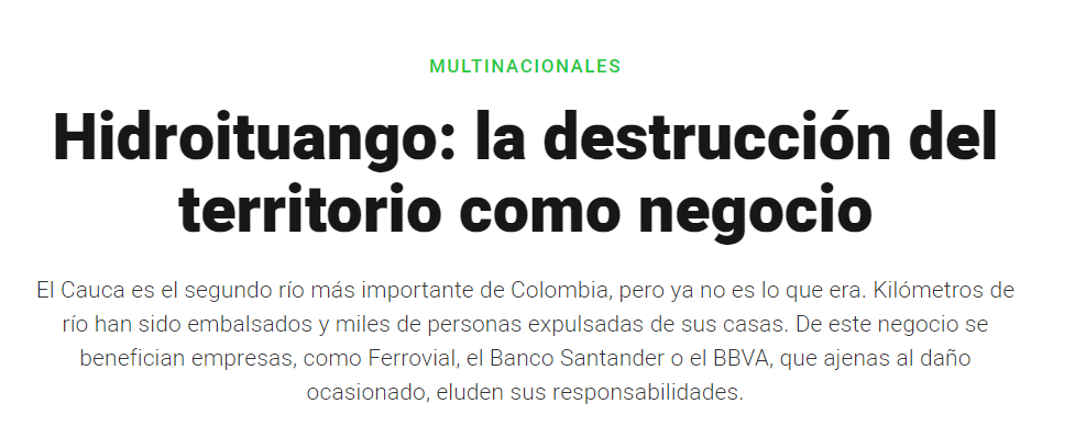 <a href="/CentreDelas/">Centre Delàs</a> @Lafede_cat <a href="/ESFCatalunya/">Assoc. Internac. d'Enginyeria Sense Fronteres -ESF</a> <a href="/aiguaesvida/">Aigua és Vida</a> <a href="/CoordONGs/">Coordinadora d'ONG Solidàries</a> <a href="/CoordONGDLleida/">Coordinadora d'ONGD de Lleida</a> @XCatsud <a href="/RiosVivosColom/">Movimiento Ríos Vivos</a> <a href="/TaulaColombia/">Taula Colòmbia</a> <a href="/taulapermexic/">Taula per Mèxic</a> <a href="/setemcat/">SETEM Catalunya</a> <a href="/FundiPau/">FundiPau</a> <a href="/apmv9011/">Aimée Martinez Vega</a> <a href="/ColectivoMaloka/">★ Colectivo Maloka ★ 🍉</a> <a href="/petrogustavo/">Gustavo Petro</a> <a href="/xarxanetorg/">Xarxanet Actualitat</a> <a href="/GrupEirene/">Grup Eirene</a> <a href="/La_Directa/">Directa</a> 💦 <a href="/RiosVivosColom/">Movimiento Ríos Vivos</a> resisteix contra la hidroelèctrica Hidroituango i  és un exemple de com es destrueixen comunitats i ecosistemes per aconseguir energia. 

❓ Per què necessitem tanta energia? Qui la necessita? Qui se'n beneficia?

🔎 Més informació: elsaltodiario.com/saltamontes/hi…