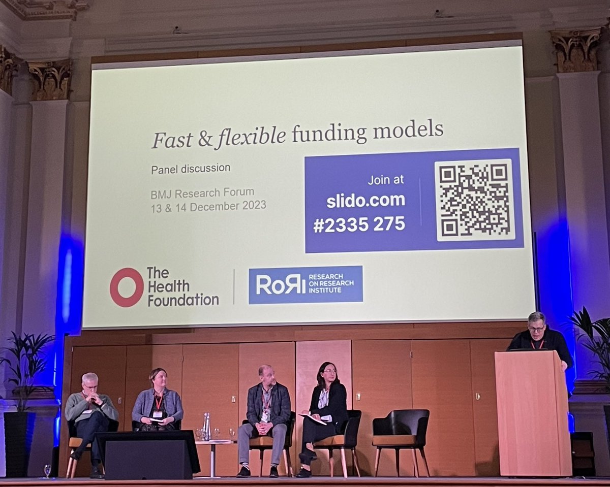 Listening to @ShaunLeamon @HealthFdn and colleagues discussing how we can progress fast and flexible funding @bmj_company #bmjresearchforum