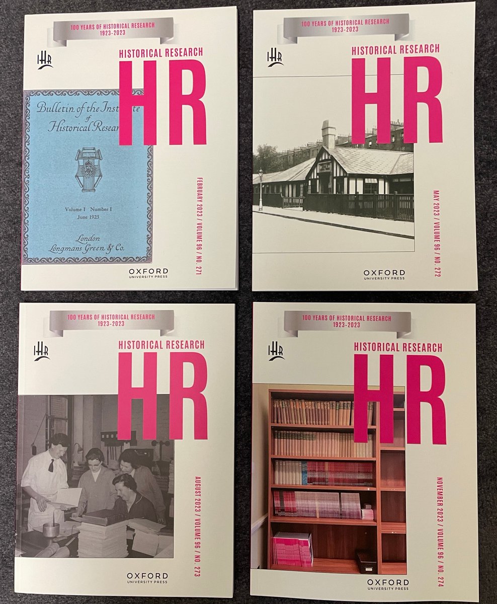 And so the centenary year of the IHR's journal Historical Research comes to an end. Thank you so much to all contributors and supporters of the journal over the years – and here's to the next hundred years! @OUPHistory