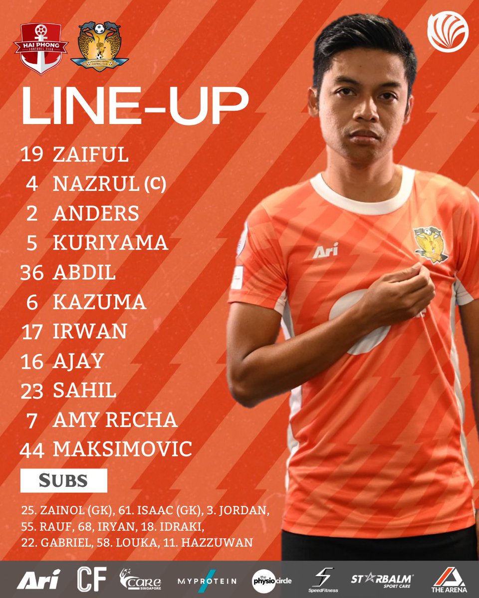 📝The Cheetahs’ starting XI in Vietnam.⁣
⁣
#HGFC #1H1H #AFCCup