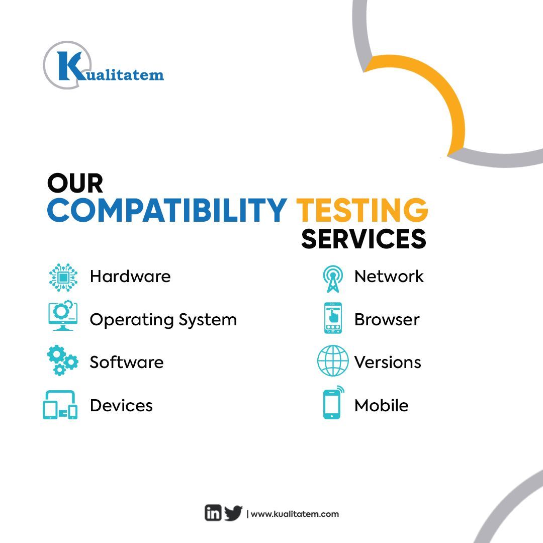Kualitatem's tweet image. Accelerate your software development lifecycle and reduce costs and management burdens by making use of Kualitatem's compatibility testing services.
Learn more: buff.ly/2SfcaZ0
#Kualitatem #compatibilitytesting #softwaredevelopment