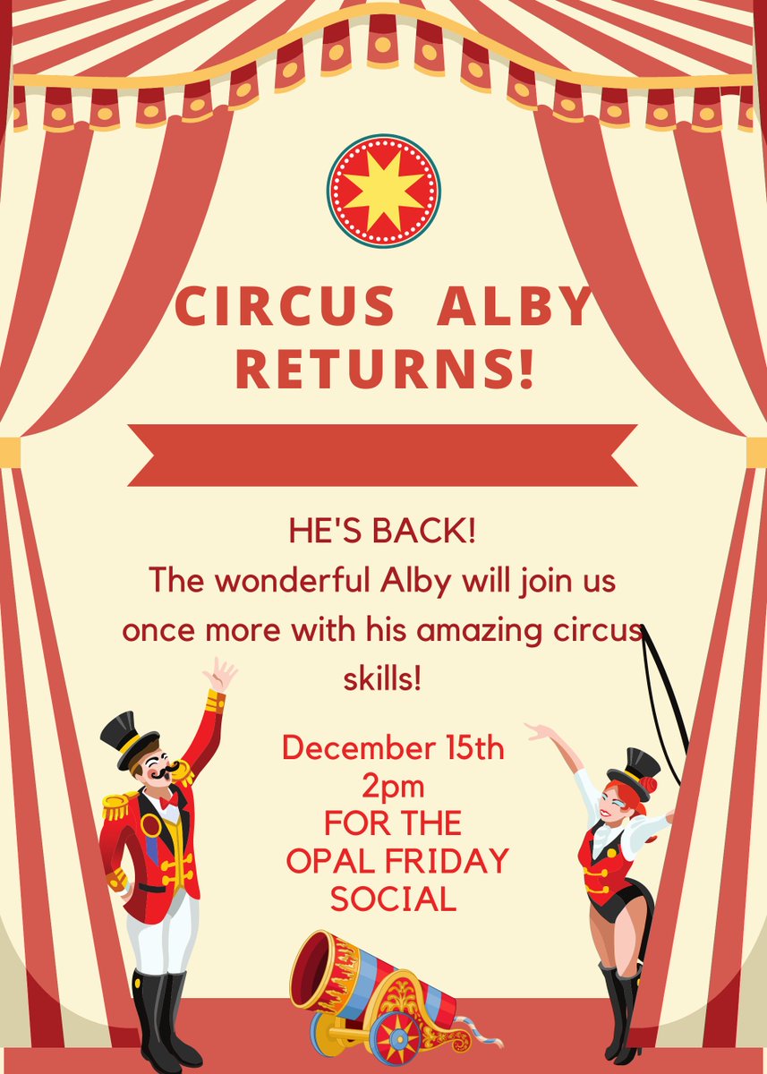 OPAL Members roll up, roll up, join us tomorrow to learn some circus tricks!