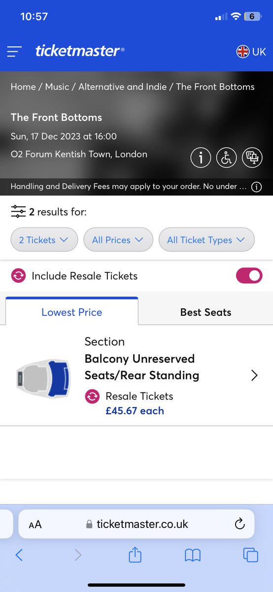 malicious_rayne's tweet photo. I’ve just put two tickets up on ticketmaster resale for the front bottoms in London on the 17th standing, if anyone’s interested :) https://t.co/otRAWp2D6i