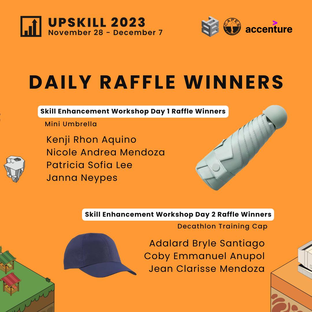 UPCAPES's tweet image. Another blast!

Congratulations to those who won our daily raffles! Thank you to those who joined Upskill 2023. See you again in our next events as we continue our campaign, #BuildYourBase!

Please message Upset Panco on Facebook to claim your prize.

#UPCAPES
#Upskill2023