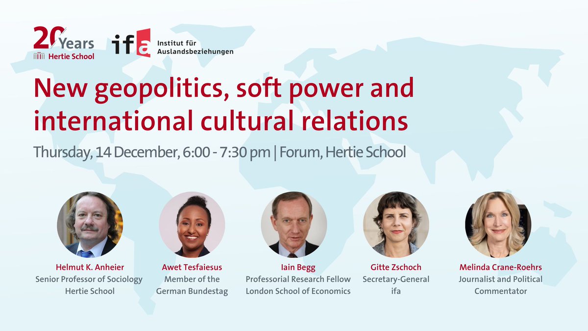 Happening tonight! Together with Helmut Anheier, @IainBeggLSE, @AwetTesfaiesus and @gittezschoch @das_ifa, we will be discussing German foreign cultural and educational policy, tackling questions about soft power, geopolitics, and more. 👉 bit.ly/3GoSB7Y