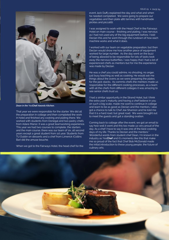 FETCollegeIde's tweet photo. We were delighted to see one of our student chefs, Dean Farren, being interviewed in the recent YesChef magazine edition. Congratulations Dean on a fantastic piece. You can read the whole article online at https://t.co/Bwp59dtzig
#commischef #apprenticechef #finglascampus https://t.co/rOsqcdYvrR