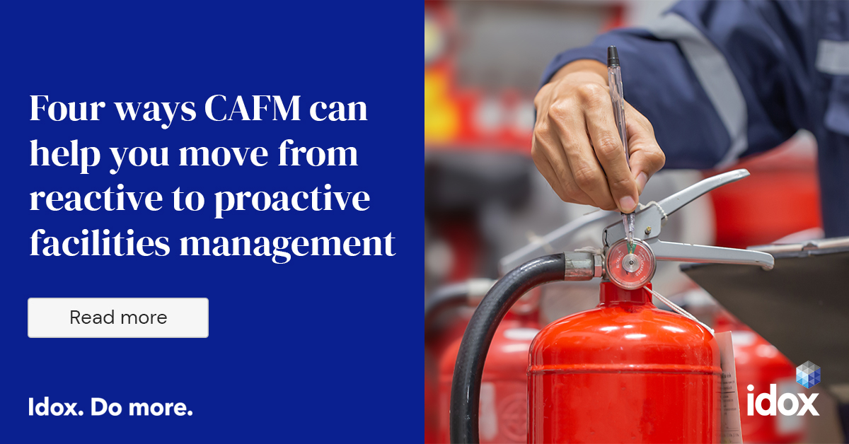 Idoxgroup's tweet photo. Struggling to move from reactive to proactive facilities management?
Explore how CAFM Explorer can support facilities managers to get ahead of their tasks and maintain a proactive facilities strategy in our blog: https://t.co/0Eeatnsq4A
#FacilitiesManagement #CAFM #CAFMExplorer https://t.co/R9nkhnpo28