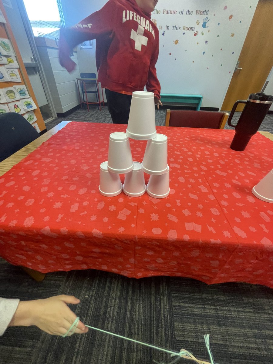 Savannah Richards (@techsavrichards) on Twitter photo This week in STEM | We are wrapping up the 4 Cs for the 2nd 9 weeks with a quick “brain break”! This collaboration activity was perfect for my 5th graders. Need: 8 cups, 1 rubber band and 4 strings — tied to each corner. Ss had to communicate / work together!
#STEM <a href="/YESjrjags/">YoungsvilleElem</a> This week in STEM | We are wrapping up the 4 Cs for the 2nd 9 weeks with a quick “brain break”! This collaboration activity was perfect for my 5th graders. Need: 8 cups, 1 rubber band and 4 strings — tied to each corner. Ss had to communicate / work together!
#STEM <a href="/YESjrjags/">YoungsvilleElem</a>