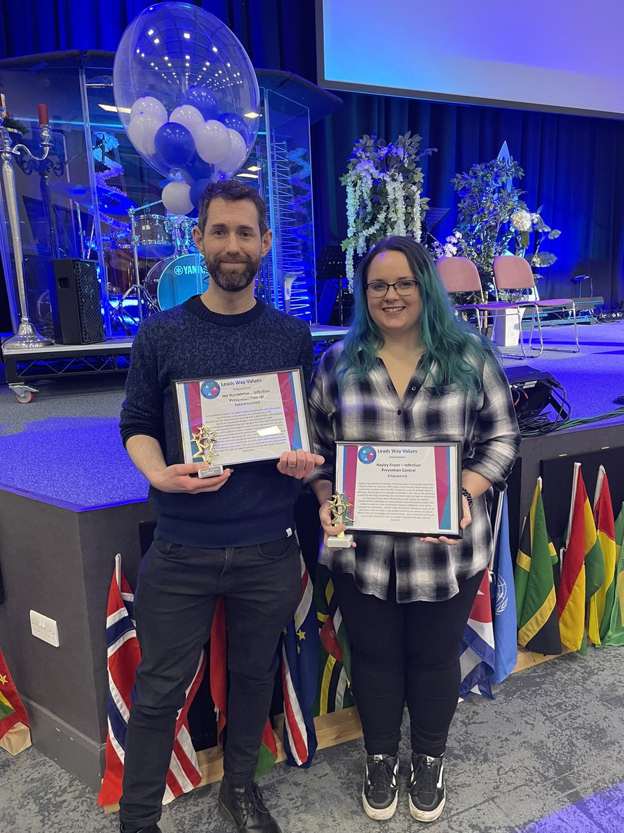 Many congratulations to Joe and Hayley, members of the Infection Prevention Team. They both won awards at the Chief Nurse Time out day. Joe for being Patient centred and Hayley for Empowerment. We’re so lucky to have them in the team. Well done!@LeedsHospitals @LTHTCorpNurse