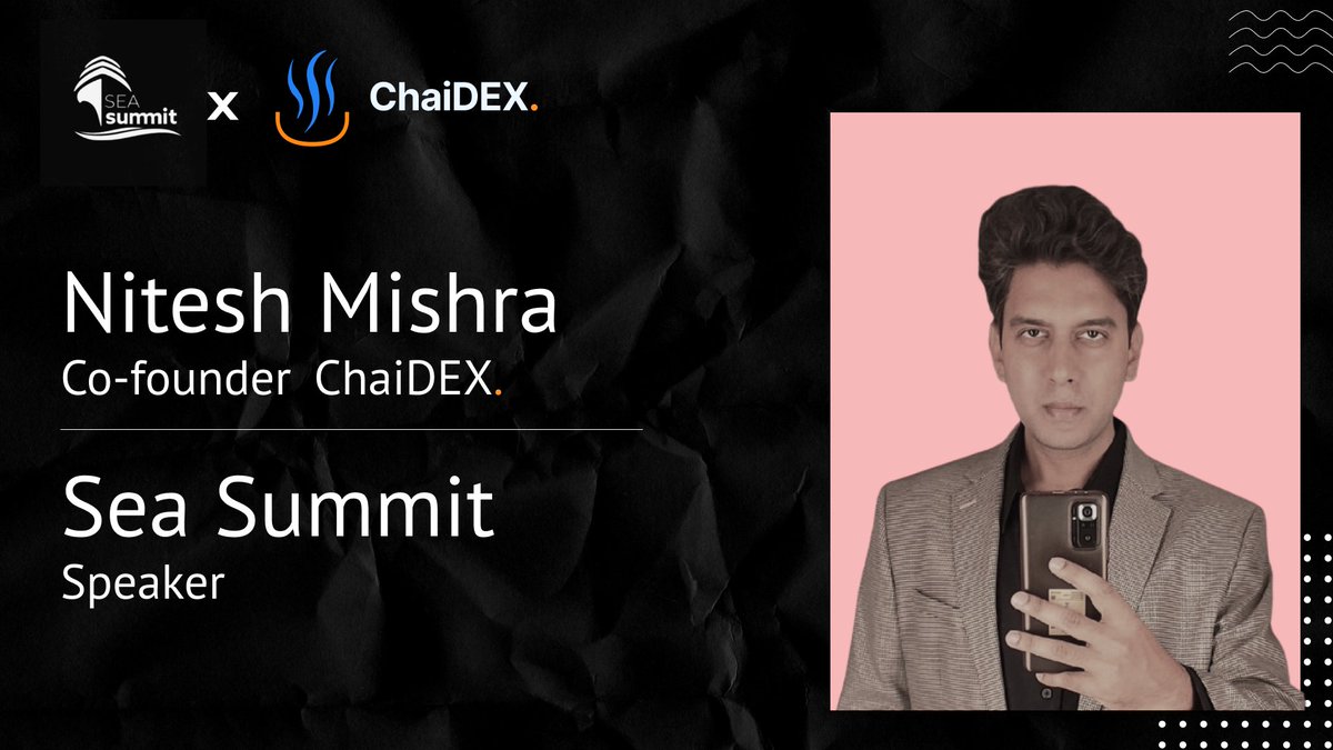 chaidexHQ's tweet photo. Hello 👋  We are excited to announce that our co-founder @nitesh_m13 , will be one of the speakers at  @TheSeaSummit  🚢 

He will be on the cruise from December 15 to 25📆

Send us a wave 🌊 if you are going to be there — let's connect! 🤝

#SeaSummit #Crypto  #web3 https://t.co/cNoRPTgiwm