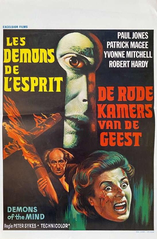 TheFilmFair's tweet photo. Belgian film poster for #HammerFilms' #DemonsOfTheMind (1972 - Dir. #PeterSykes) #RobertHardy #ShaneBruant #PaulJones #PatrickMagee #YvonneMitchell https://t.co/lDn2UANZ8K