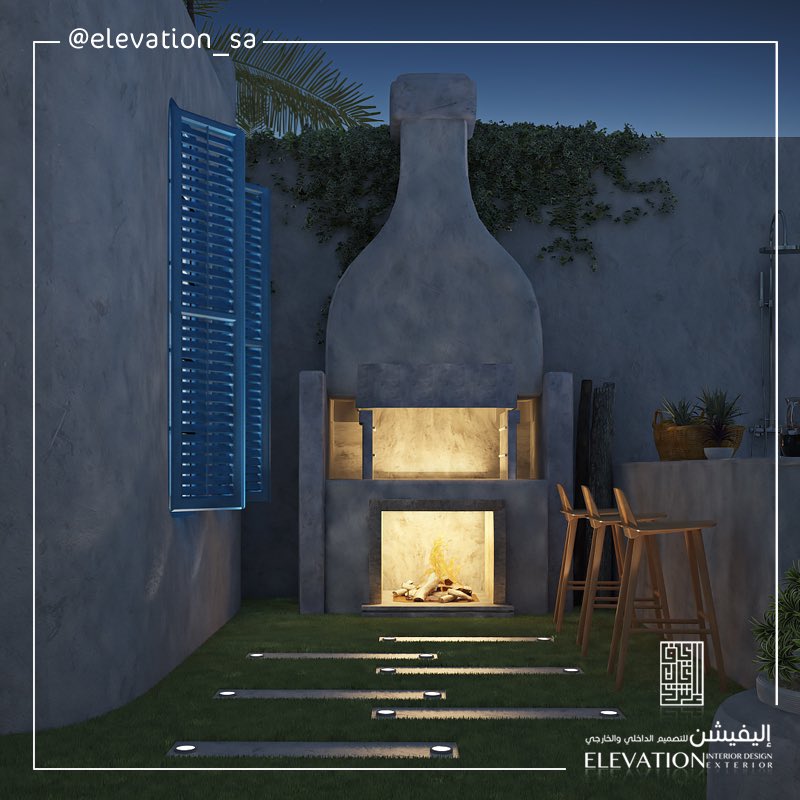 من أعمالنا تصميم داخلي وخارجي لـ مجموعة شاليهات بنمط يوناني ☘️
#الرياض