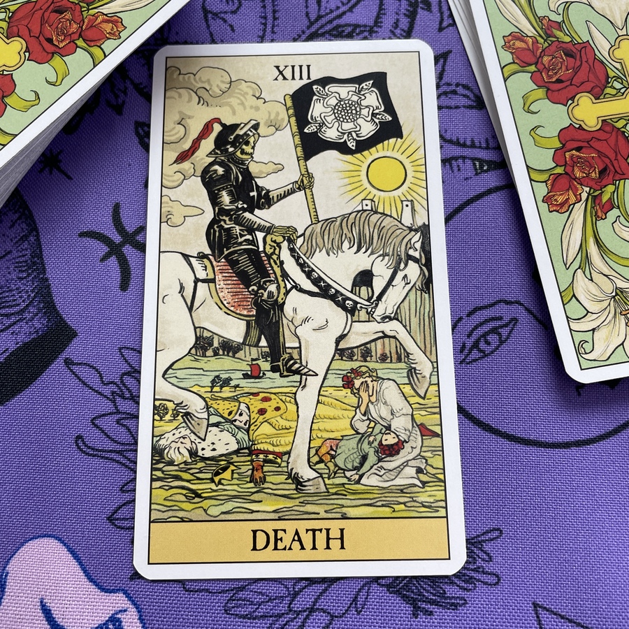 tarot_this's tweet photo. The Death card reveals the essence of existence, stripping away the superficial to uncover what truly matters. #Tarot #DeathCard https://t.co/QP4xw6ME2h