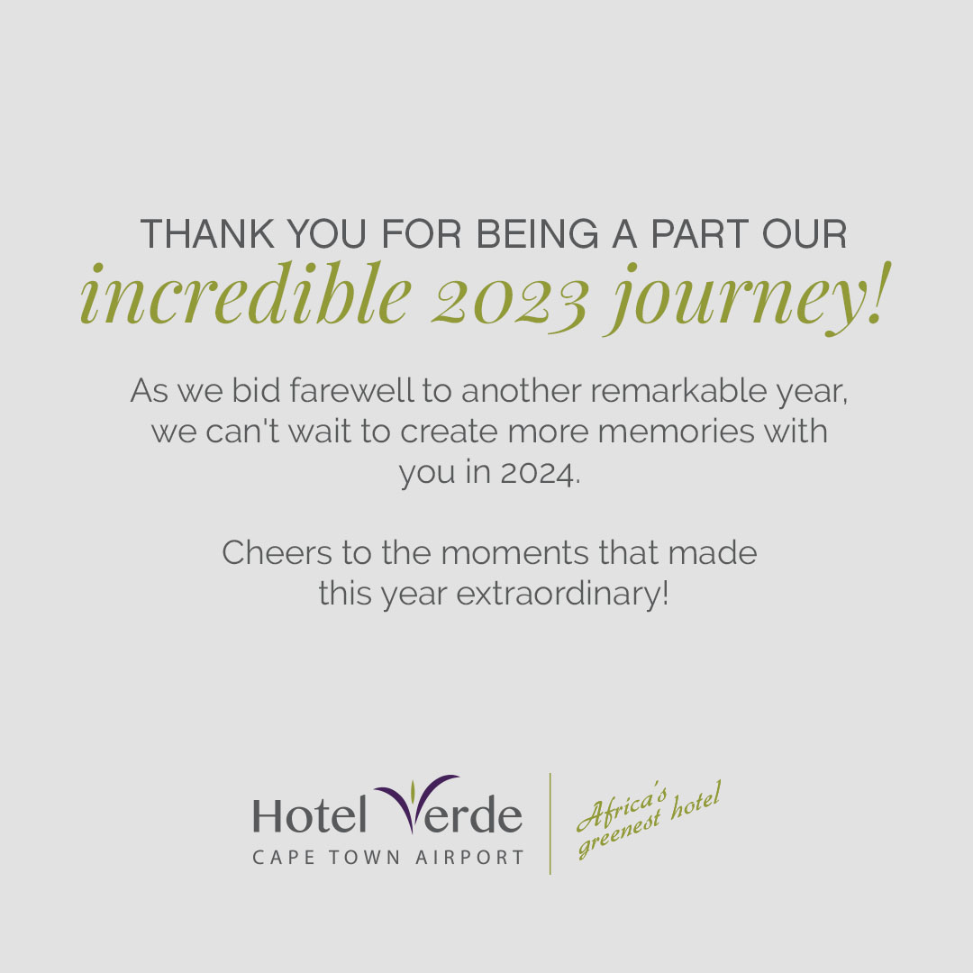 HotelVerde's tweet photo. Here's to the MANY highlights of 2023 🥂🏆☀

The Hotel Verde team is proud to say that 2023 was a wonderful year for our business, thanks to the support of our amazing clientele and the tireless work of every member of our crew.

#HotelVerde #AfricasGreenestHotel #SolarPower https://t.co/CipQtPuJkQ