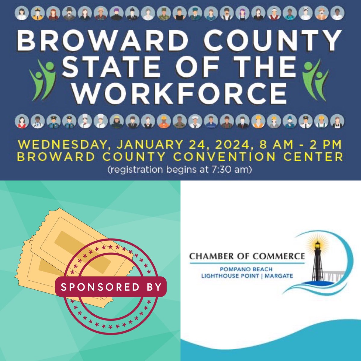 ATTENTION BUSINESSES IN POMPANO BEACH, MARGATE &amp; LIGHTHOUSE POINT ~  REGISTER NOW!!!

Pompano Beach Margate Lighthouse Point Chamber of Commerce: bit.ly/PBCCworkforce

Click here for more info on this Annual Signature event: careersourcebroward.com