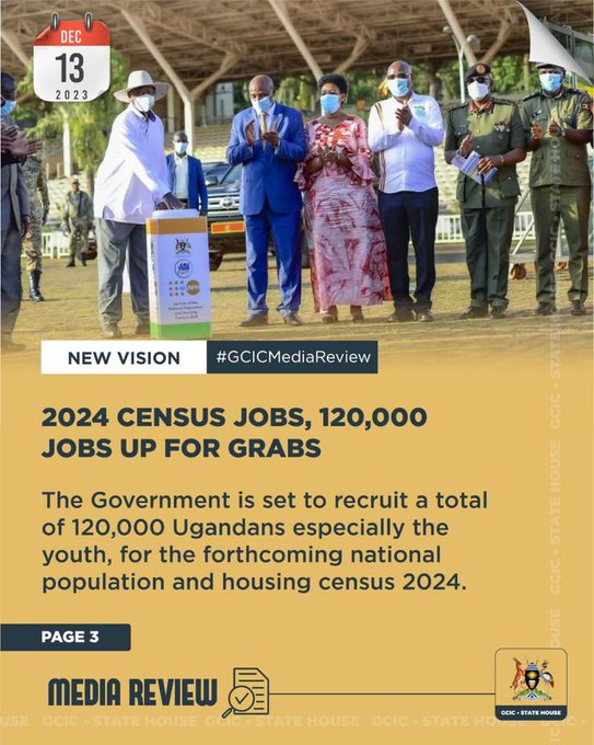 Well the Uganda Census 2024 is not only about data collection as most people perceive it but 120,000 people are to be recruited in the process🥳🔥

#UgandaCensus2024