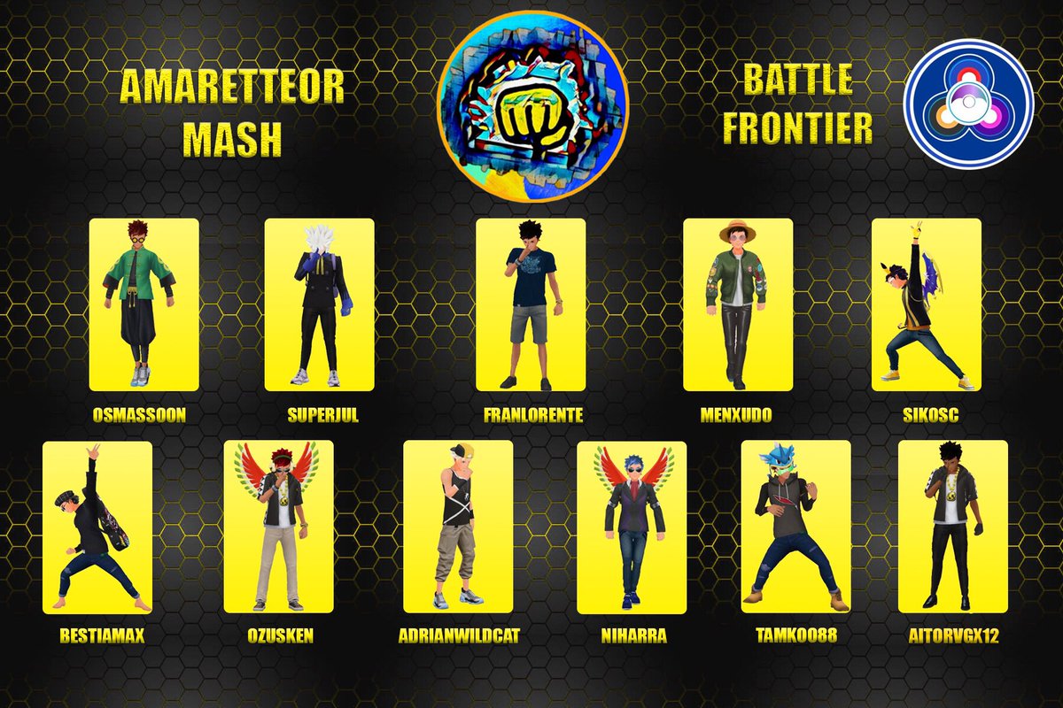 Con ganas de empezar una nueva etapa en Battle Frontier. 
Toca disfrutar de nuevo de la competición por equipos. 
En este tiempo hemos ampliado mucho la comunidad de Amaretto y vamos a competir con 3 equipos. 
Suerte a todos los rivales. ☺️☺️