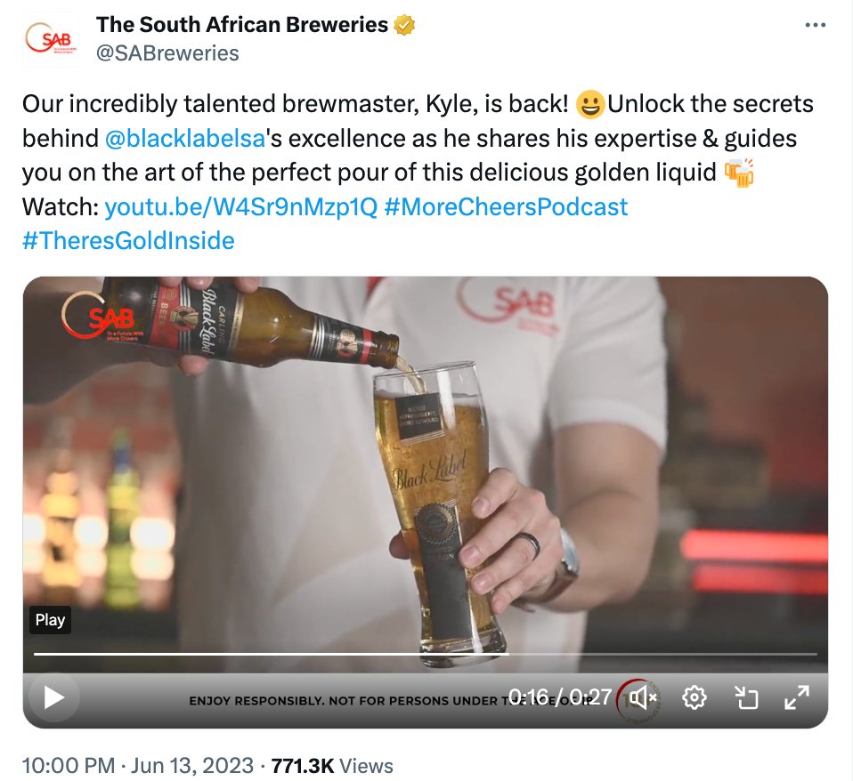 Cheers to an exhilarating 2023!😃 We showed up telling stories about job  creation in the beer value chain, Sharp drinking choices, how to enjoy all  our products the right way \u0026 remember #, image size:958x878