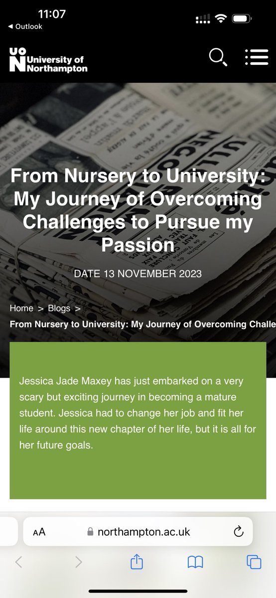 Great blog post by one of our fantastic BSc Psychology (Counselling) first years ✨ - read more here : northampton.ac.uk/blog/from-nurs… #psychology #undergraduate #degree #university @uonpsyched @UniNorthants @UniNhantsFHES @UniNhantsNews