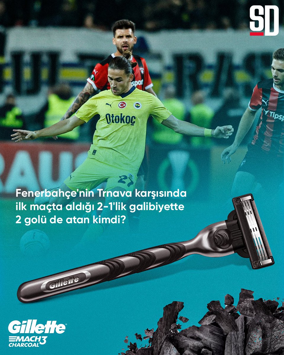 🎁 Soruyu bilenler arasından 5 kişiye Gillette Charcoal ve tıraş jeli hediye! Kazananları bu akşam Trnava - Fenerbahçe maçının ardından canlı yayınlanacak programımızda açıklıyoruz! @GilletteTR ile #işbirliği