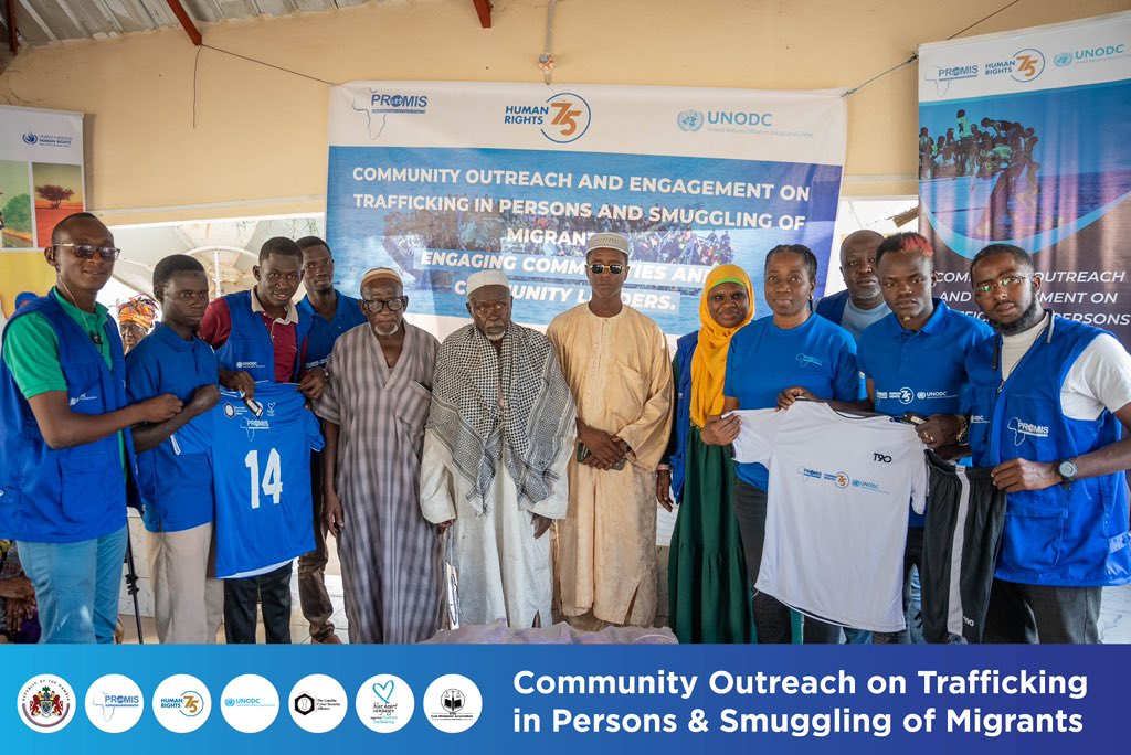 stateofmic's tweet photo. We are currently supporting @TIPSOM_WCA #UNDOC 🇬🇲 with communication and visibility on its nationwide outreach on trafficking in persons and smuggling of migrants. This caravan is crucial and timely because these are human rights violations that need to be curbed. Collectively, we can put a stop to such menace.