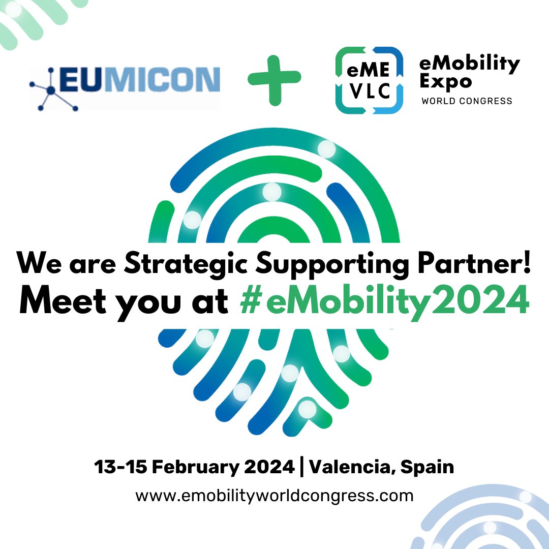 EUMICON (@eumicon) on Twitter photo 🤝We are thrilled to share that EUMICON is now one of the strategic partners for the <a href="/eme_vlc/">eMobilityWorldCongress</a> 2024. From 13 to 15 February 2024, global experts will gather and exchange ideas on how to shape the #FutureOfMobility through sustainability and technology. 🔗emobilityworldcongress.com 🤝We are thrilled to share that EUMICON is now one of the strategic partners for the <a href="/eme_vlc/">eMobilityWorldCongress</a> 2024. From 13 to 15 February 2024, global experts will gather and exchange ideas on how to shape the #FutureOfMobility through sustainability and technology. 🔗emobilityworldcongress.com