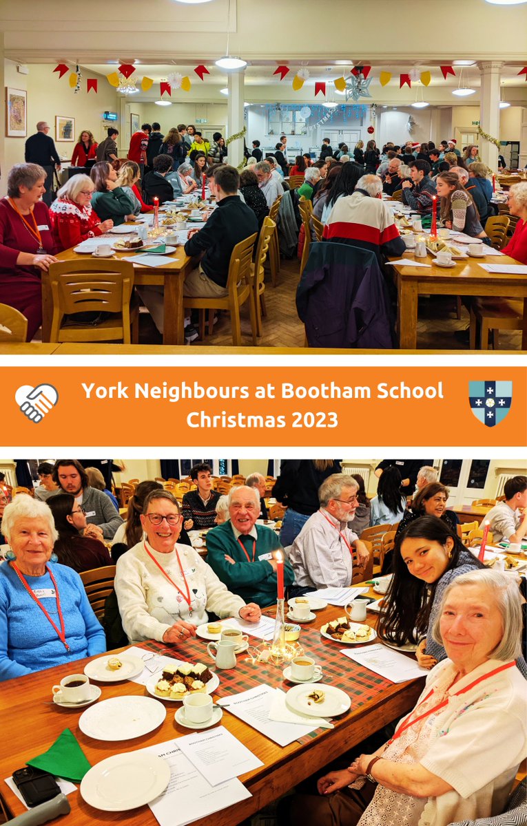 A huge  🙌 thank you 🙌  to @BoothamSchool
for hosting us at last week's #Christmas Celebration.

Our outings are key to what we do, with many older people suffering from loneliness - especially this time of year - so this one's always extra special.  Our Neighbours loved it! 🧡