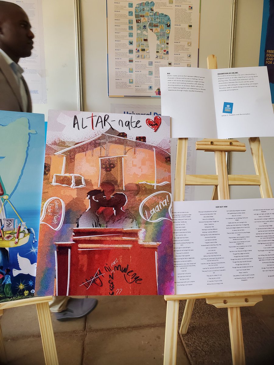 Thatguynitram's tweet photo. Thank you @OHCHRKENYA @UNYouthKenya @UnKenya for this surreal moment in life. As an illustrator and visual creative, I'm humbled, honored and validated. The selected piece that won is part of a series that I am yet to release. Work in progress. https://t.co/D3pAG2j3cP