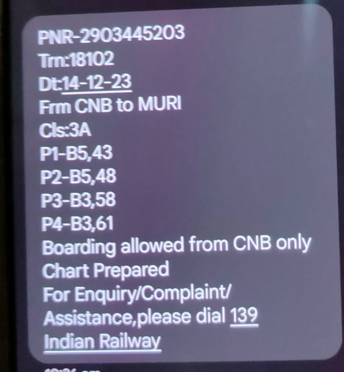 _SumeetRoy's tweet photo. I am travelling from Kanpur Central to meri and at last moment I board the train and got into another coach, now when I went to the TTE  in the next station he has allotted the ticket to another passenger. 

Help indian railway
@RailMinIndia @RailwaySeva @AshwiniVaishnaw https://t.co/EgkuuzLo4T