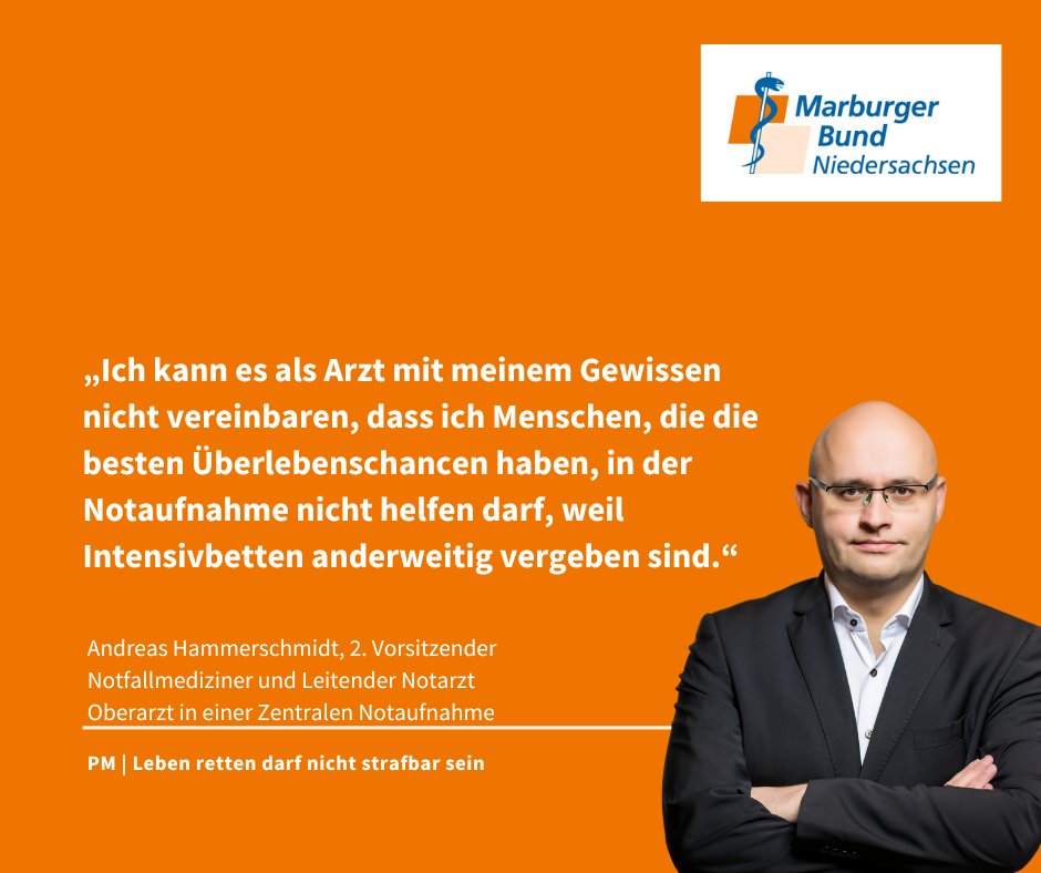 Huebner_MB's tweet photo. Leben retten darf nicht strafbar sein. Mit Unterstützung des @marburger_bund  Bundesverbandes haben 14 Ärzt*innen #Verfassungsbeschwerde in #Karlsruhe eingereicht, darunter zwei aus #Niedersachsen. #ExPostTriage https://t.co/OKmyhbqBIz https://t.co/djN1UYo6U0