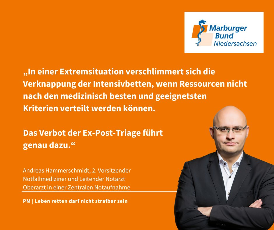 Huebner_MB's tweet photo. Leben retten darf nicht strafbar sein. Mit Unterstützung des @marburger_bund  Bundesverbandes haben 14 Ärzt*innen #Verfassungsbeschwerde in #Karlsruhe eingereicht, darunter zwei aus #Niedersachsen. #ExPostTriage https://t.co/OKmyhbqBIz https://t.co/djN1UYo6U0