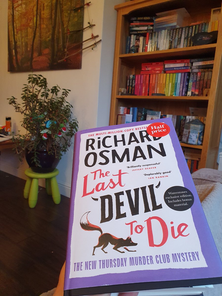 Day off - at home with The Thursday Murder Club <a href="/richardosman/">Richard Osman</a> This one's a tear-jerker 😢😢