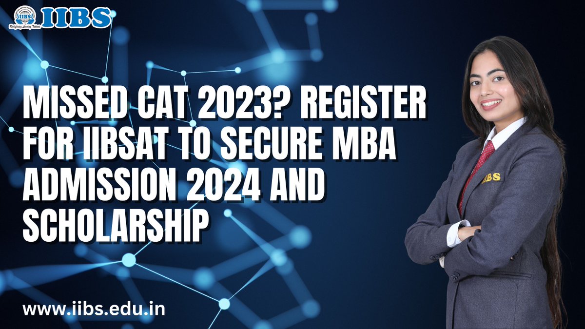 Missed CAT 2023? Register for IIBSAT to Secure MBA #Admissions2024 and Scholarship

The IIBS presents an #Excellent avenue to fulfill your #ambitions. Mark your calendars for December 23rd as IIBS hosts its #AdmissionTest online (#iibsat).. bit.ly/3tgKYgW

#entranceexams