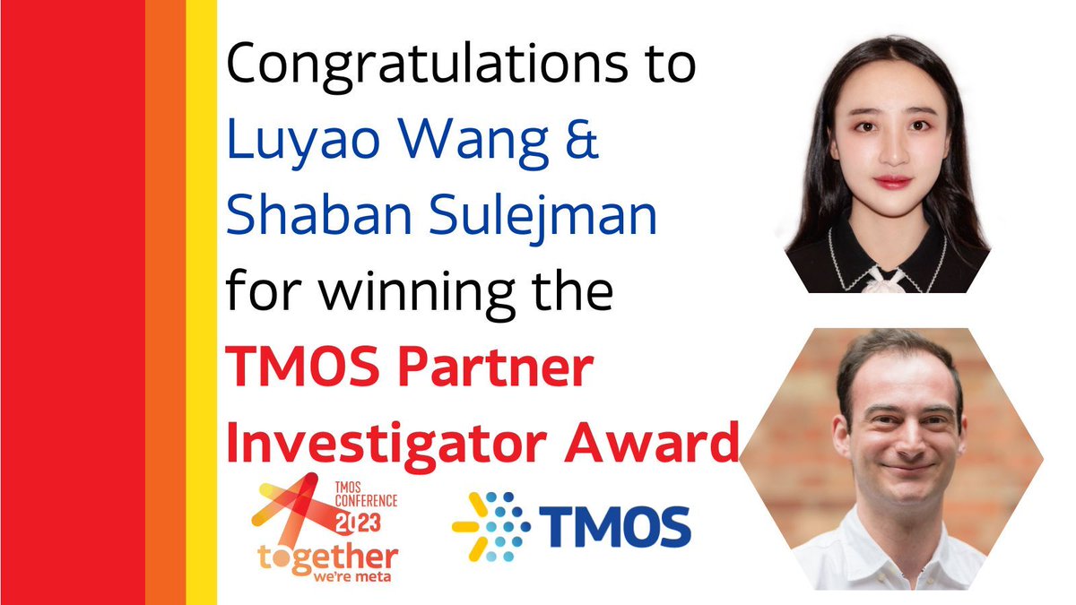 TMOS_ARC's tweet photo. Congratulations to Shaban and @LuyaoWa59627224 for winning the TMOS Partner Investigator Award. In 2023 they each visited TMOS partner investigators to further their research #metatogether https://t.co/pU5ketSwKC
