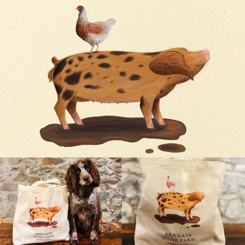 I designed some bags recently for a Perthshire farm and delighted to see how they turned out!