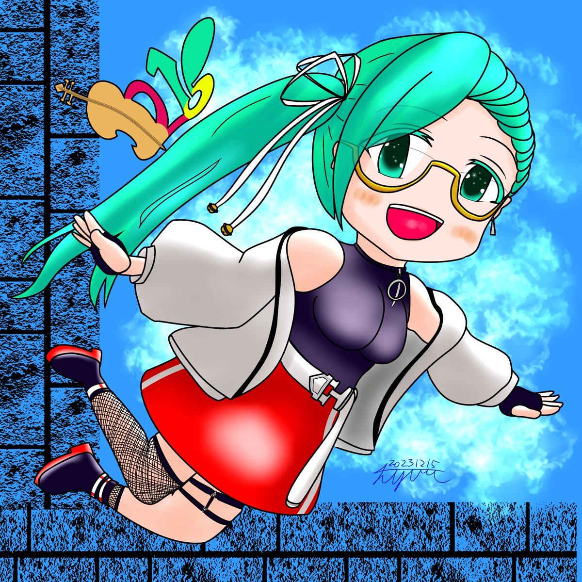 神楽すず「On the Blue-Archive.  今年のすーちゃんは、今年の漢字の候補」|ツォン(ひじり)のイラスト