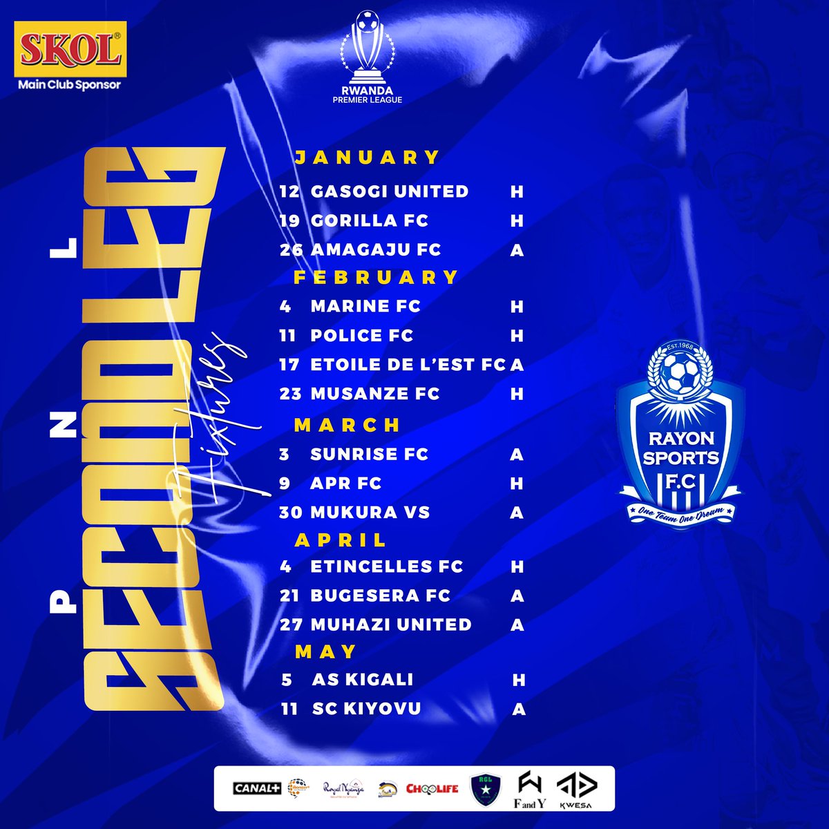 rayon_sports's tweet photo. Here our #PNL 2nd leg Calendar!!!

We are #Gikundiro https://t.co/Uji90uJ8GP