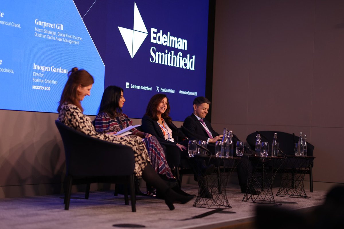 EdelSmithfield's tweet image. What's in store for the bond markets in 2024? Our panel of experts at #AlgebrisInvestments, @GoldmanSachs and @InsightInvestIM take to the stage to discuss this question at the @EdelSmithfield