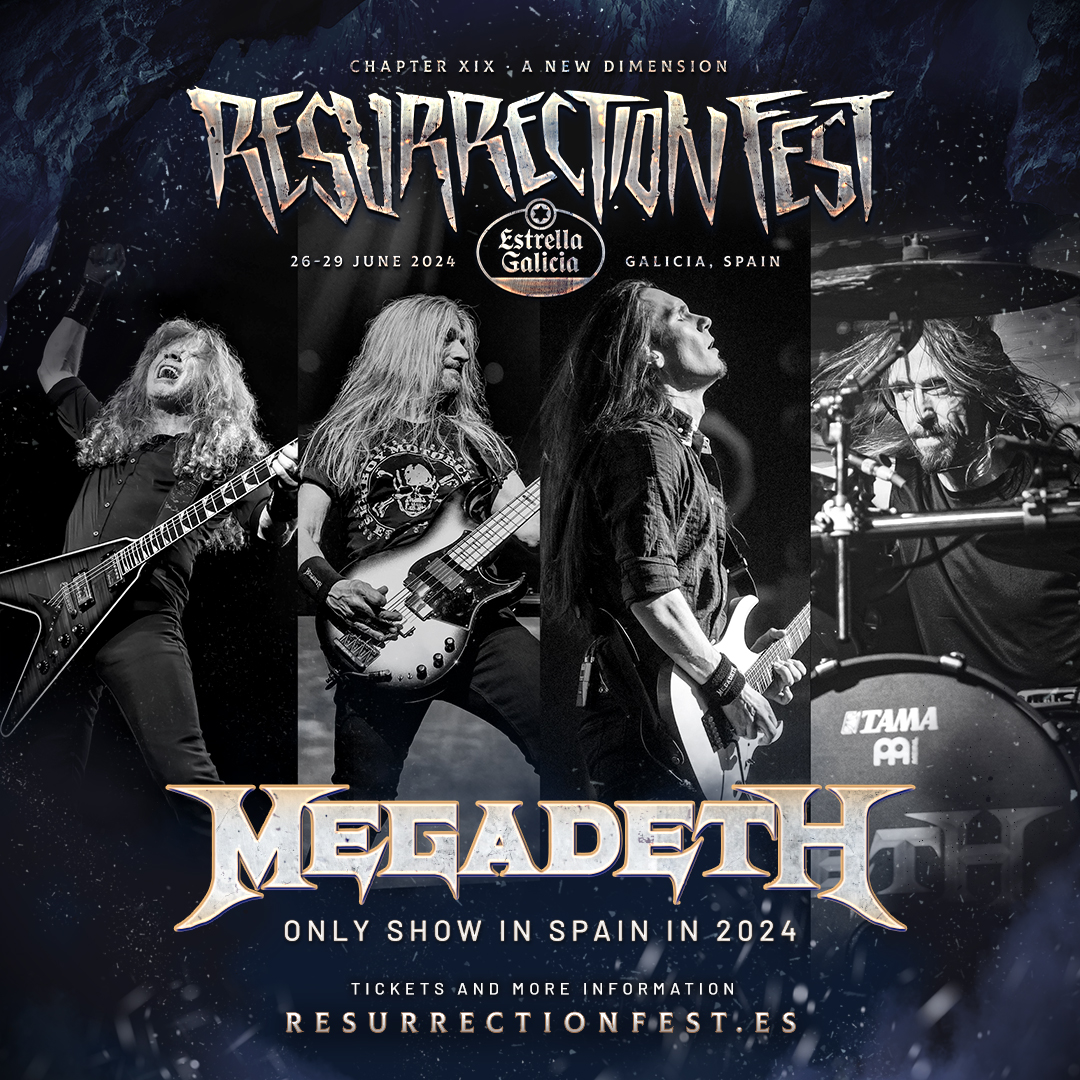 ResurrectionESP's tweet photo. 👉🏽 MEGADETH @Megadeth @DaveMustaine

🔥 Only show in Spain in 2024
🔥 Back at Resurrection Fest after 6 years

https://t.co/pM6yEflznx

#ANEWDIMENSION
#ResurrectionFest #ResurrectionFestEG
@turgalicia @depulugo #concellodeviveiro @estrellagalicia https://t.co/3JdA9FMfQH