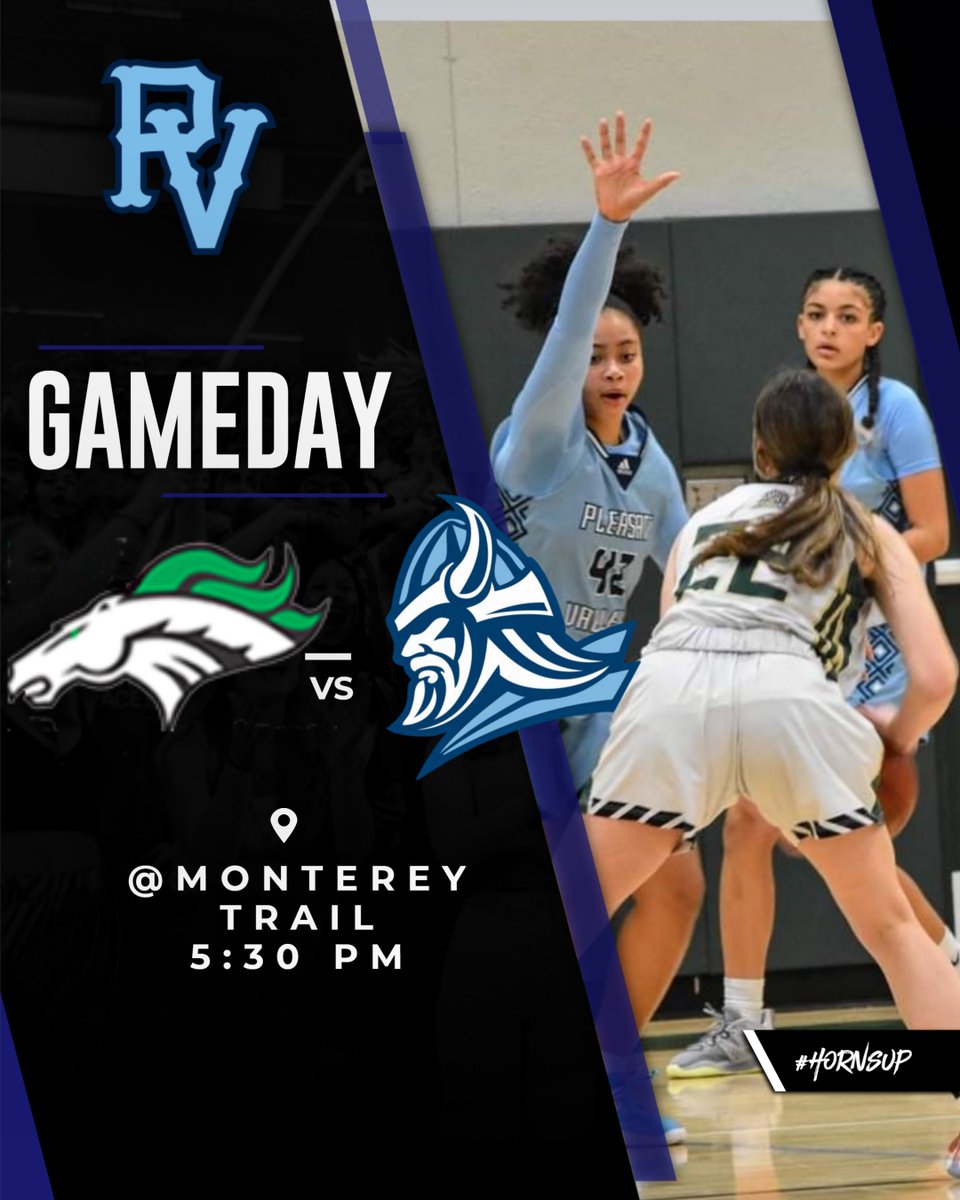 PV Girls Basketball (6-4) will take on Argonaut (4-4) in the opening round of the Monterey Trail Tournament today at 5:30 p.m. Best of luck ladies, bring it home, SKO VIKES! #hornsup