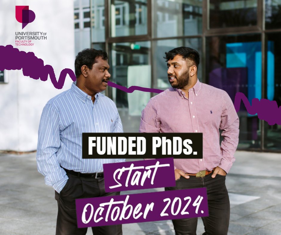 Launch your PhD journey 💫🚀🏗 Funded PhD's available for April and October! Apply before the deadline in January🕒 Full list of funded subjects: go.port.ac.uk/f4vIKf #PortsmouthUni #IslandCity #Research